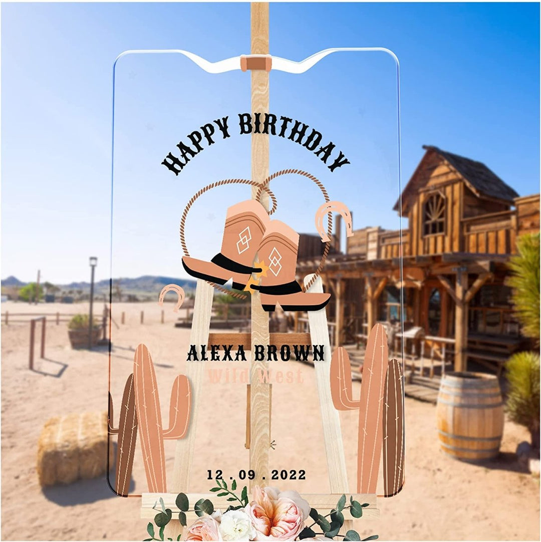 Wild Wild West Birthday Welcome Sign - SpeedyOrders
