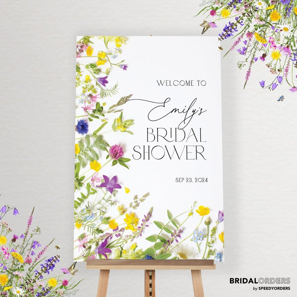 Wildflower Bridal Shower Sign, Wildflowers Bridal Shower Decorations - SpeedyOrders