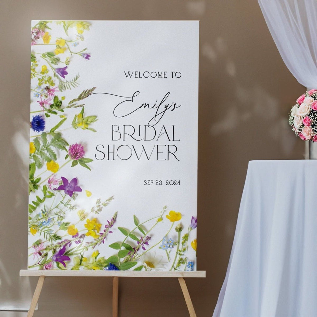 Wildflower Bridal Shower Sign, Wildflowers Bridal Shower Decorations - SpeedyOrders