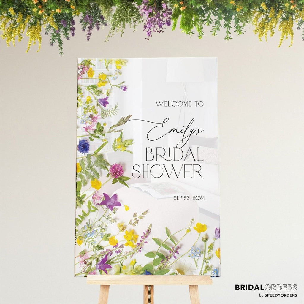 Wildflower Bridal Shower Sign, Wildflowers Bridal Shower Decorations - SpeedyOrders