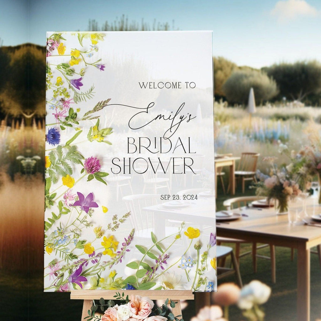 Wildflower Bridal Shower Sign, Wildflowers Bridal Shower Decorations - SpeedyOrders