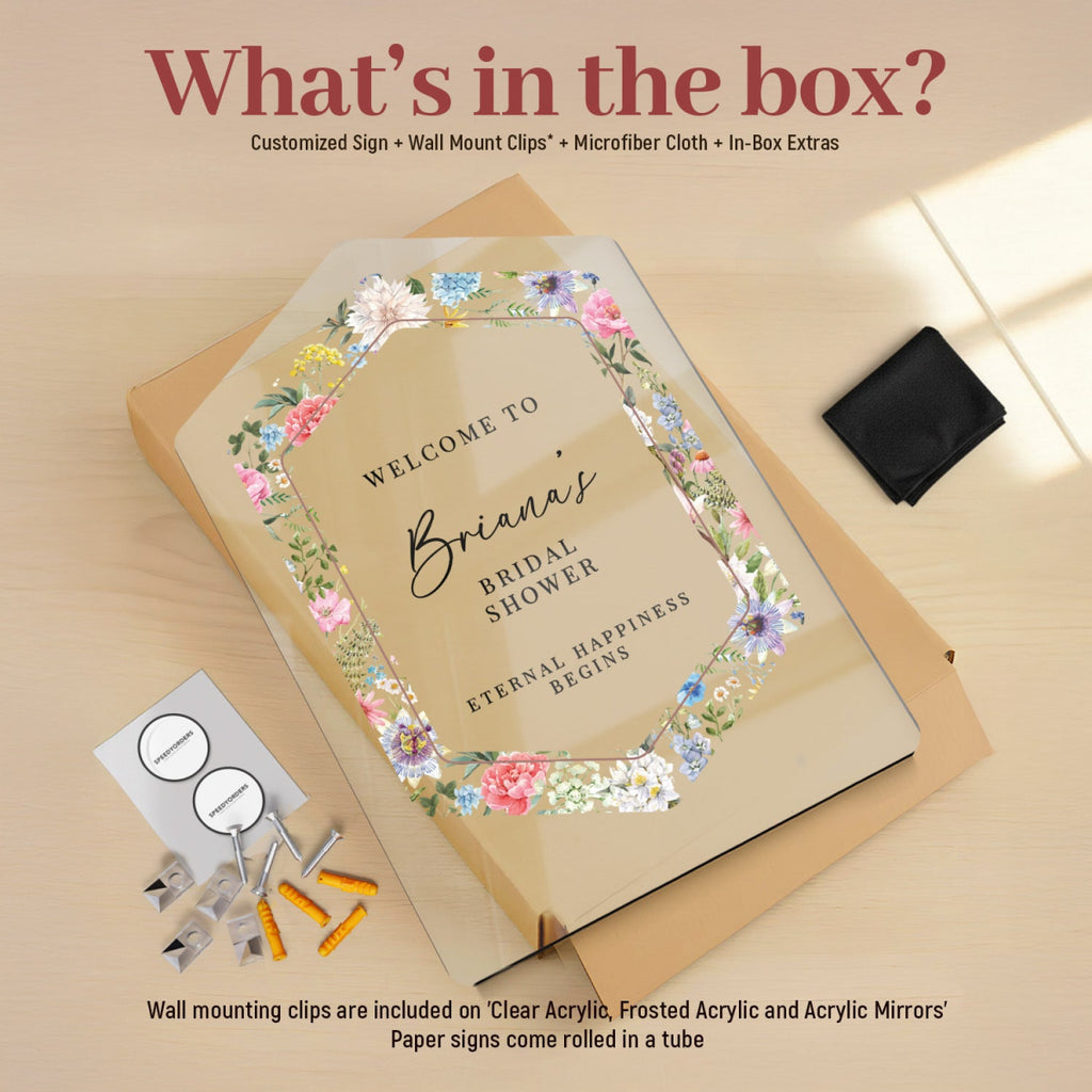 Wildflower Bridal Shower Welcome Sign, Wildflower Bridal Shower Sign - SpeedyOrders