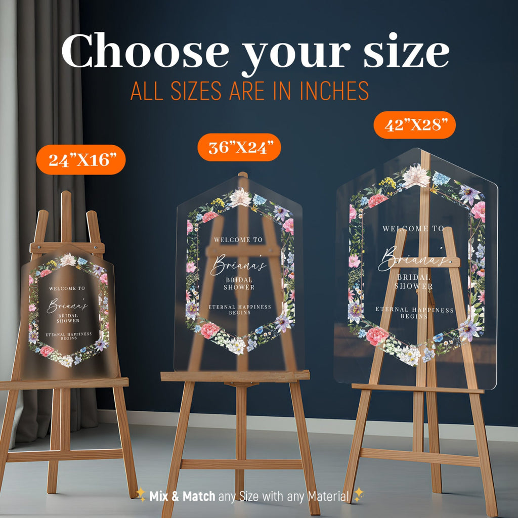 Wildflower Bridal Shower Welcome Sign, Wildflower Bridal Shower Sign - SpeedyOrders