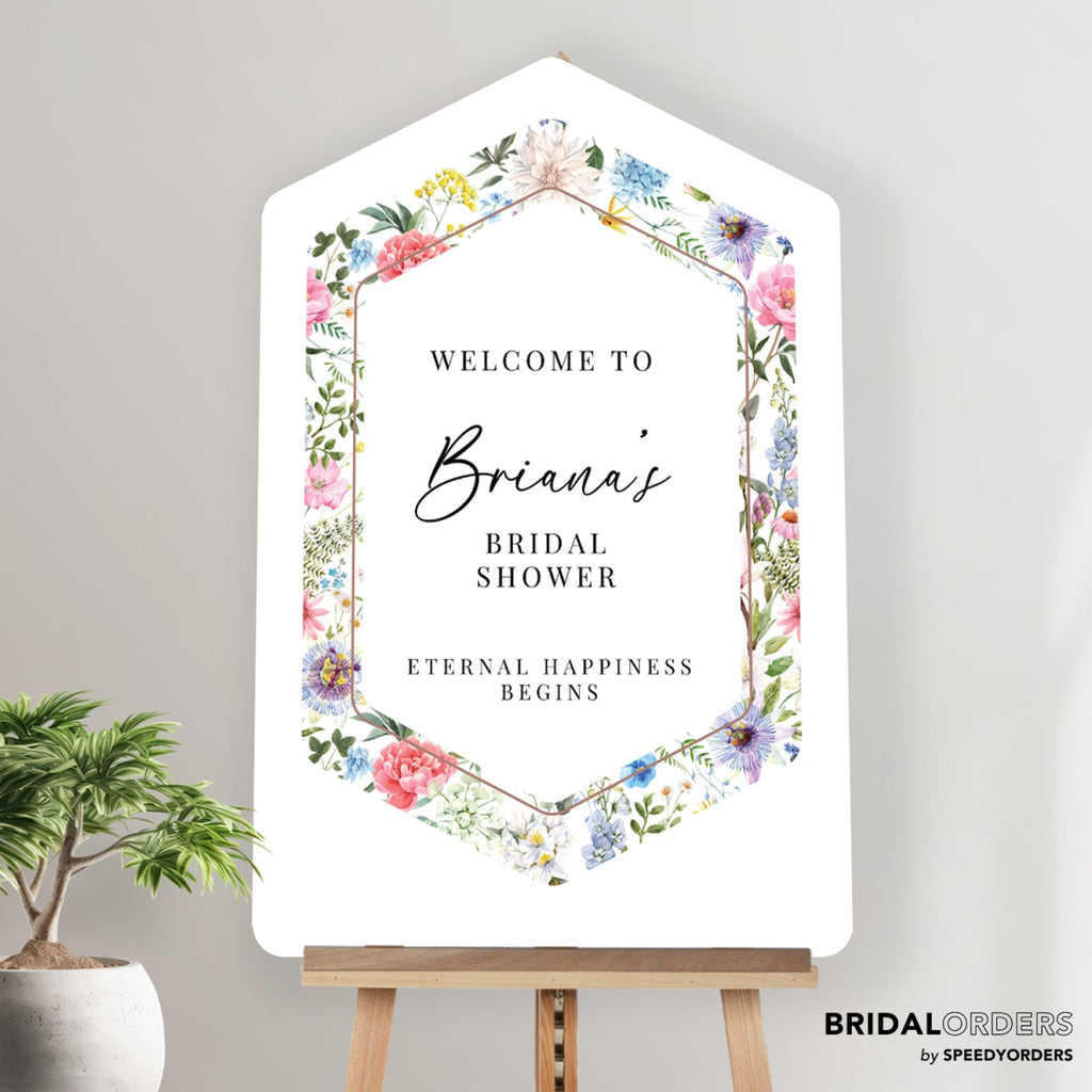 Wildflower Bridal Shower Welcome Sign, Wildflower Bridal Shower Sign - SpeedyOrders