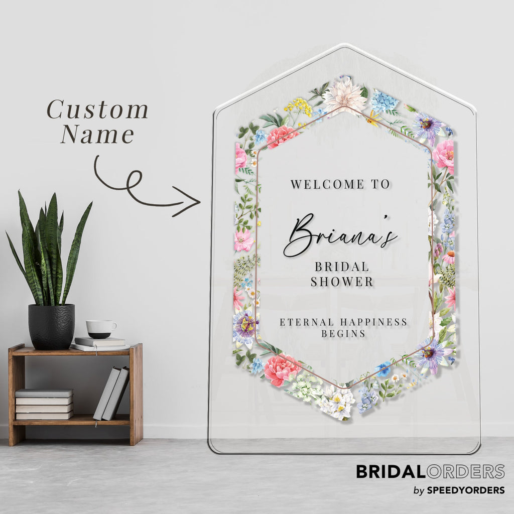 Wildflower Bridal Shower Welcome Sign, Wildflower Bridal Shower Sign - SpeedyOrders