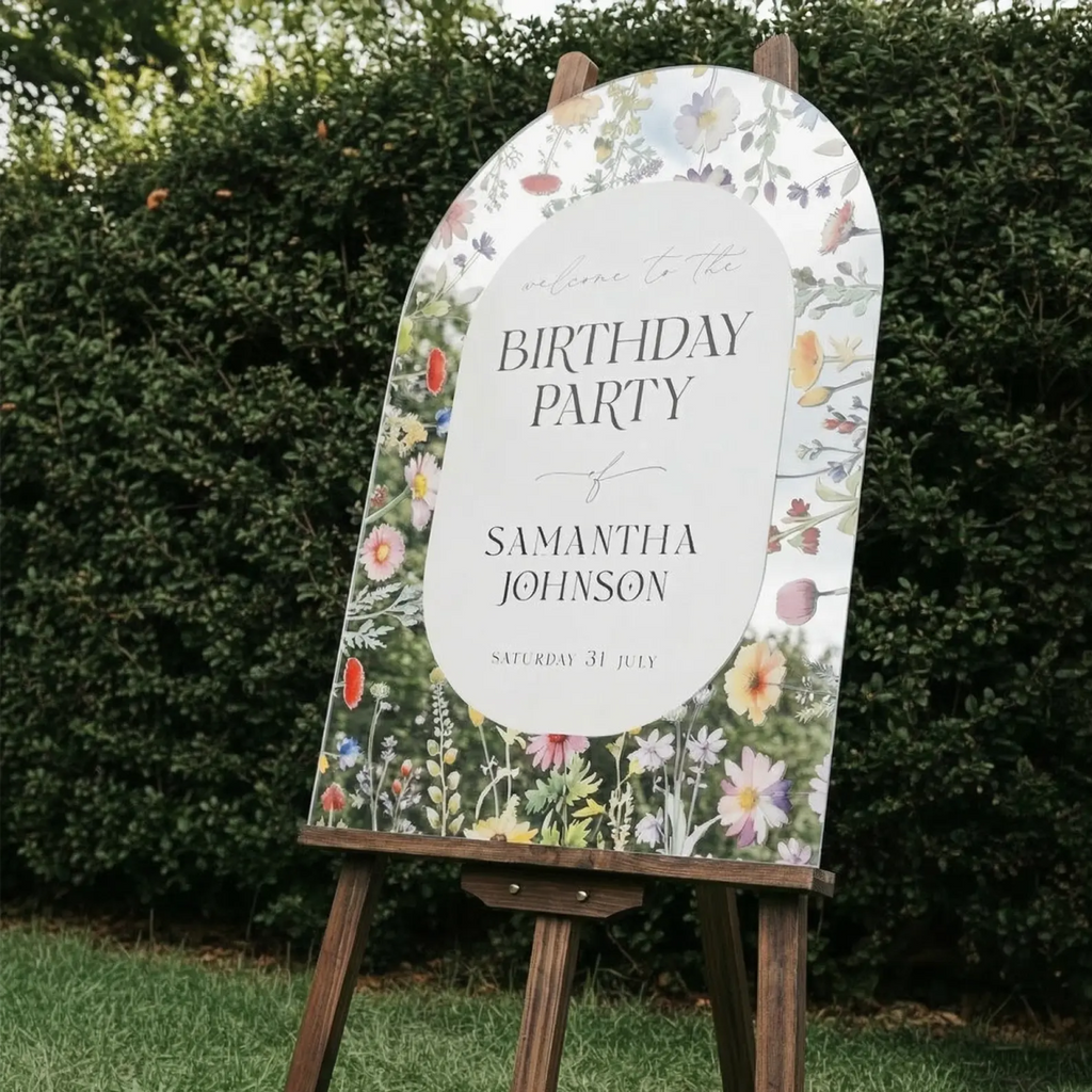Wildflowers Birthday Sign, Wildflowers Birthday Party Sign - SpeedyOrders