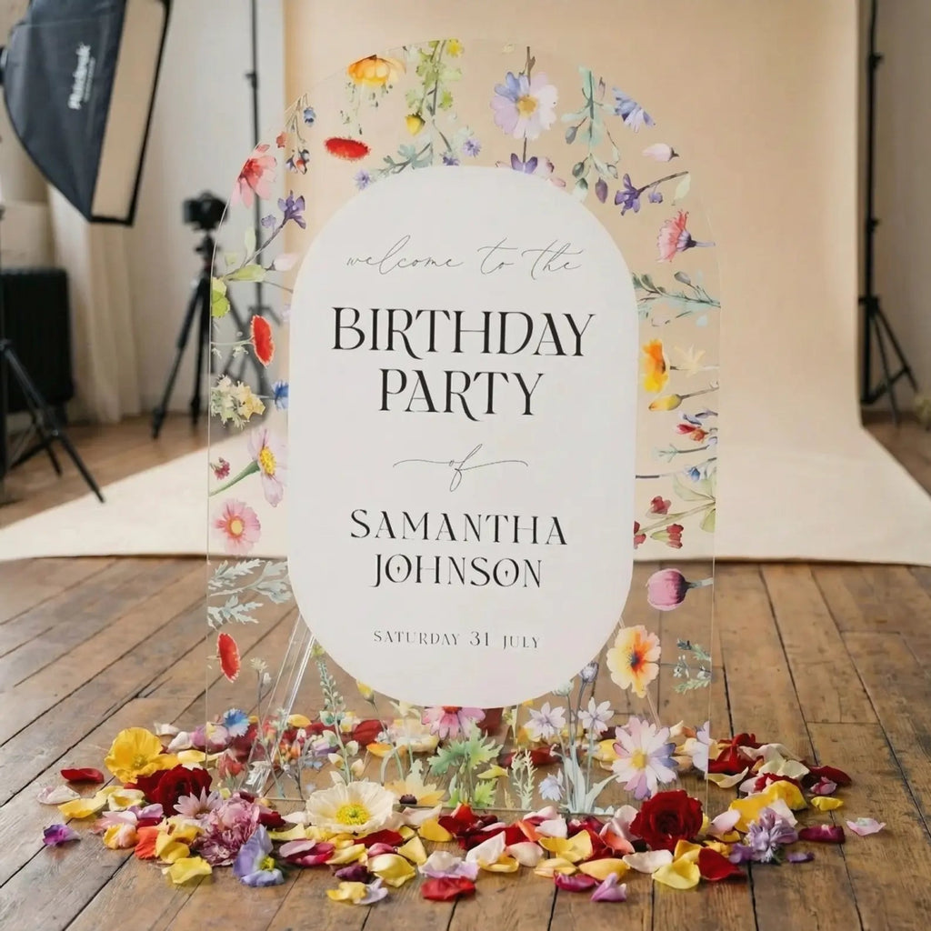 Wildflowers Birthday Sign, Wildflowers Birthday Party Sign - SpeedyOrders