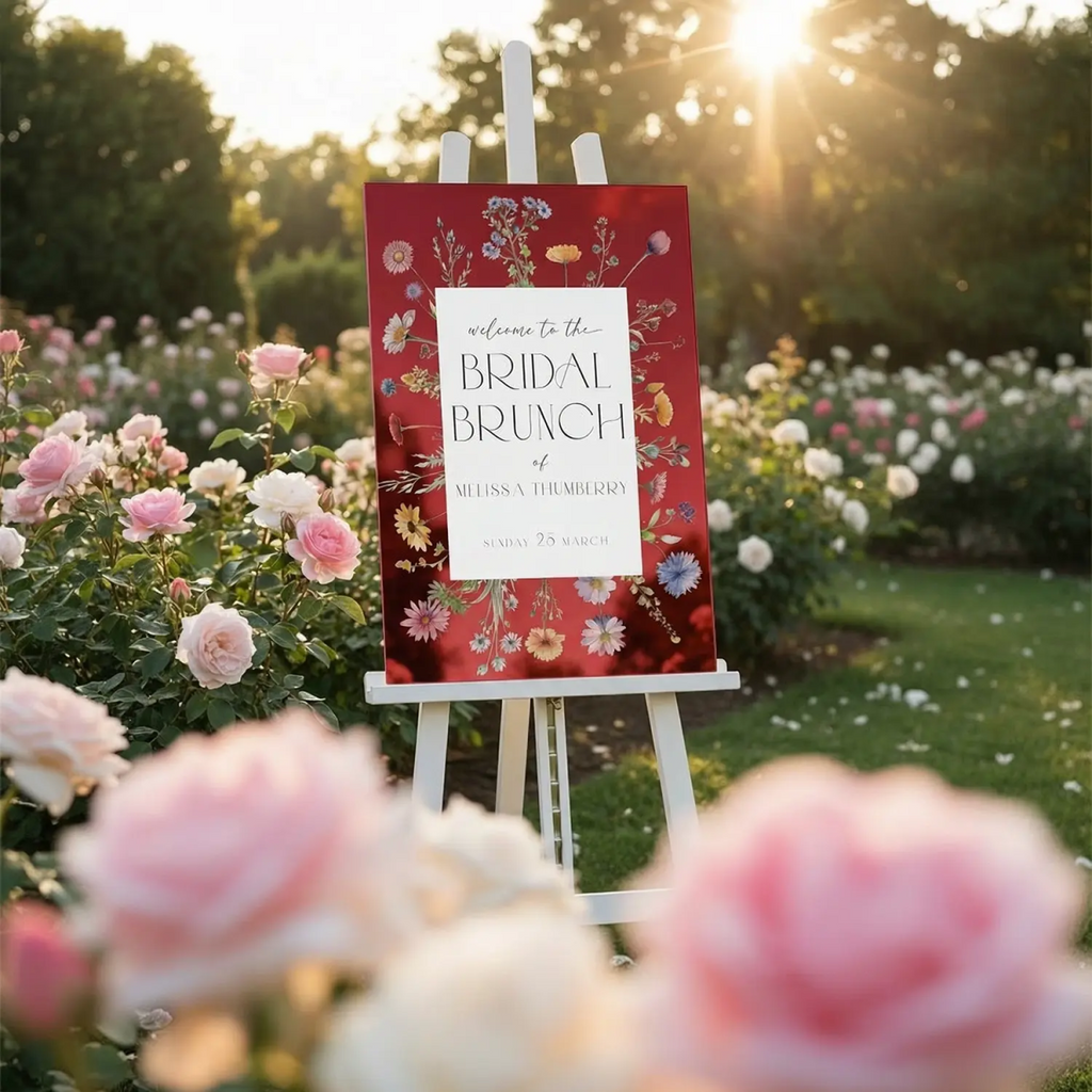 Wildflowers Bridal Brunch Wedding Sign, Floral Bridal Shower Welcome Sign - SpeedyOrders