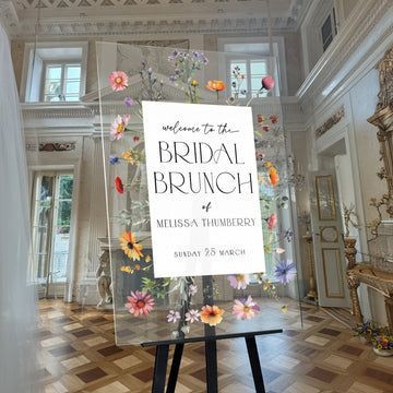 Wildflowers Bridal Brunch Wedding Sign, Floral Bridal Shower Welcome Sign - SpeedyOrders