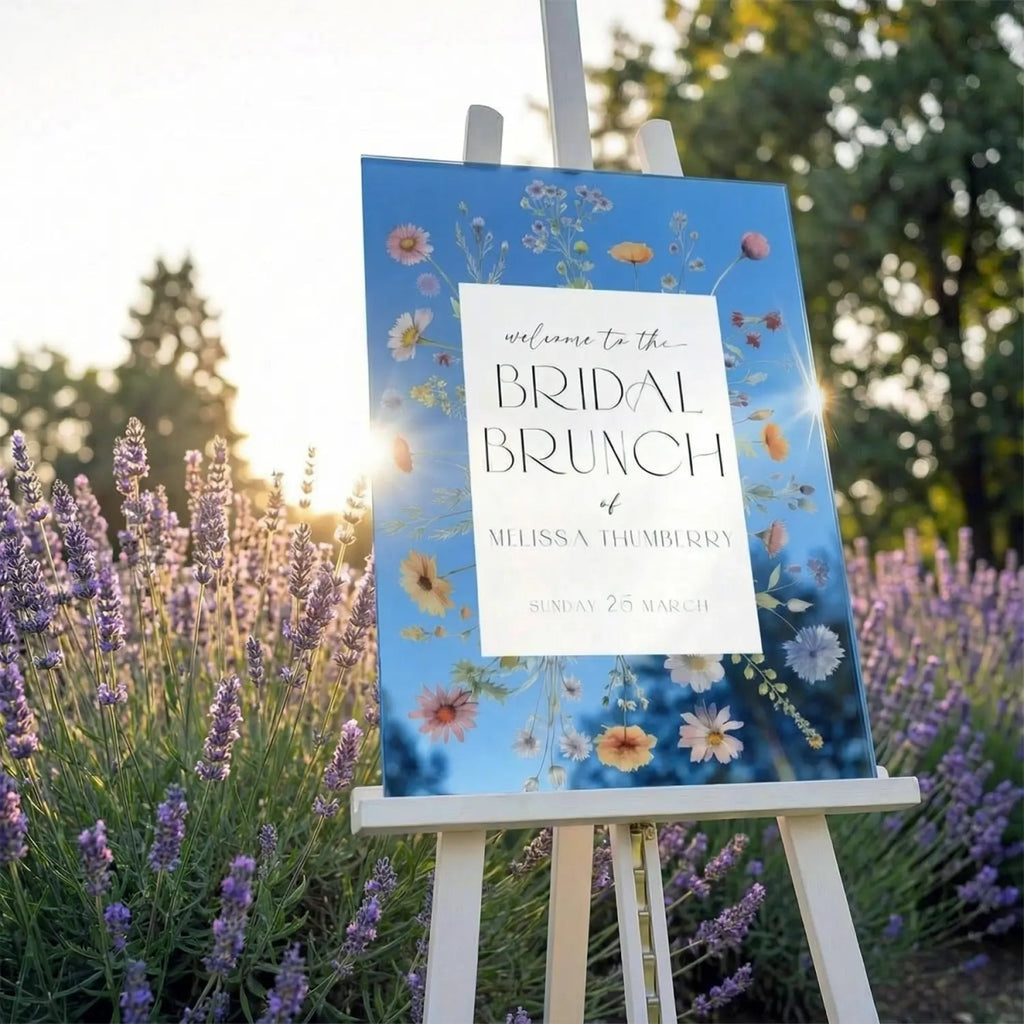 Wildflowers Bridal Brunch Wedding Sign, Floral Bridal Shower Welcome Sign - SpeedyOrders