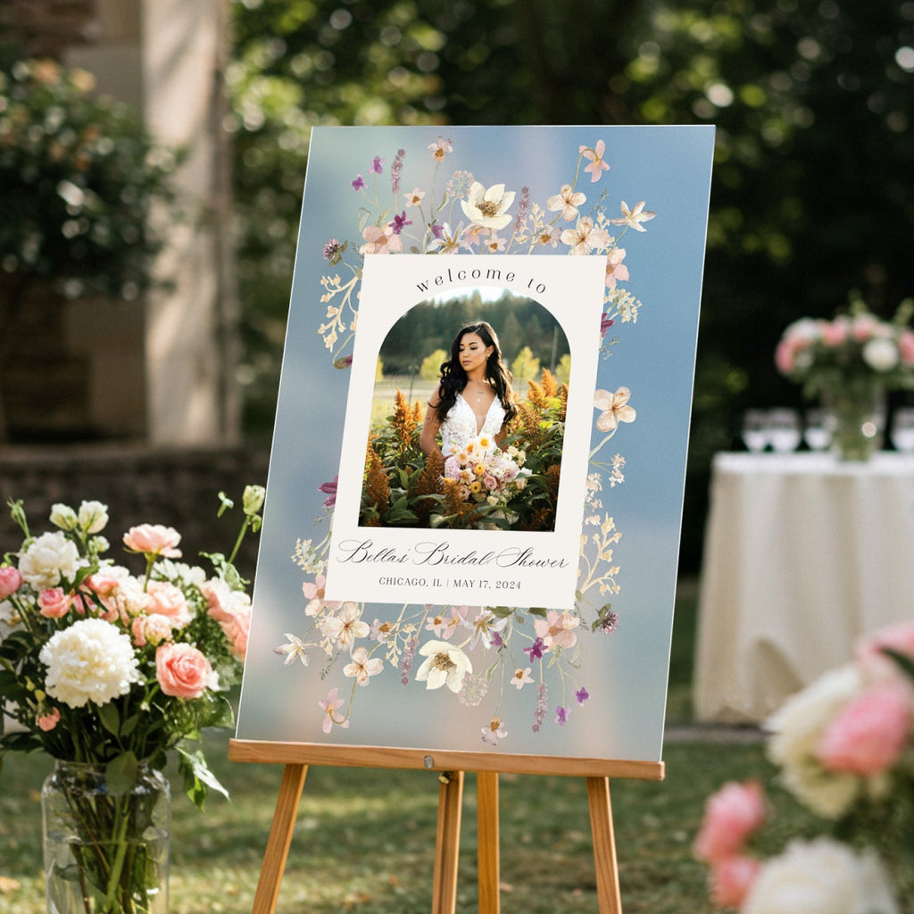 Wildflowers Bridal Shower Sign, Bridal Shower Photo Sign - SpeedyOrders