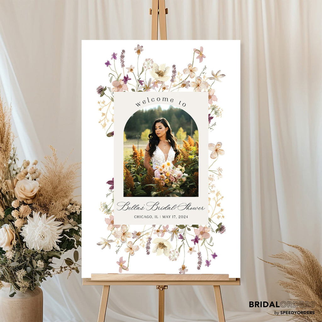 Wildflowers Bridal Shower Sign, Bridal Shower Photo Sign - SpeedyOrders