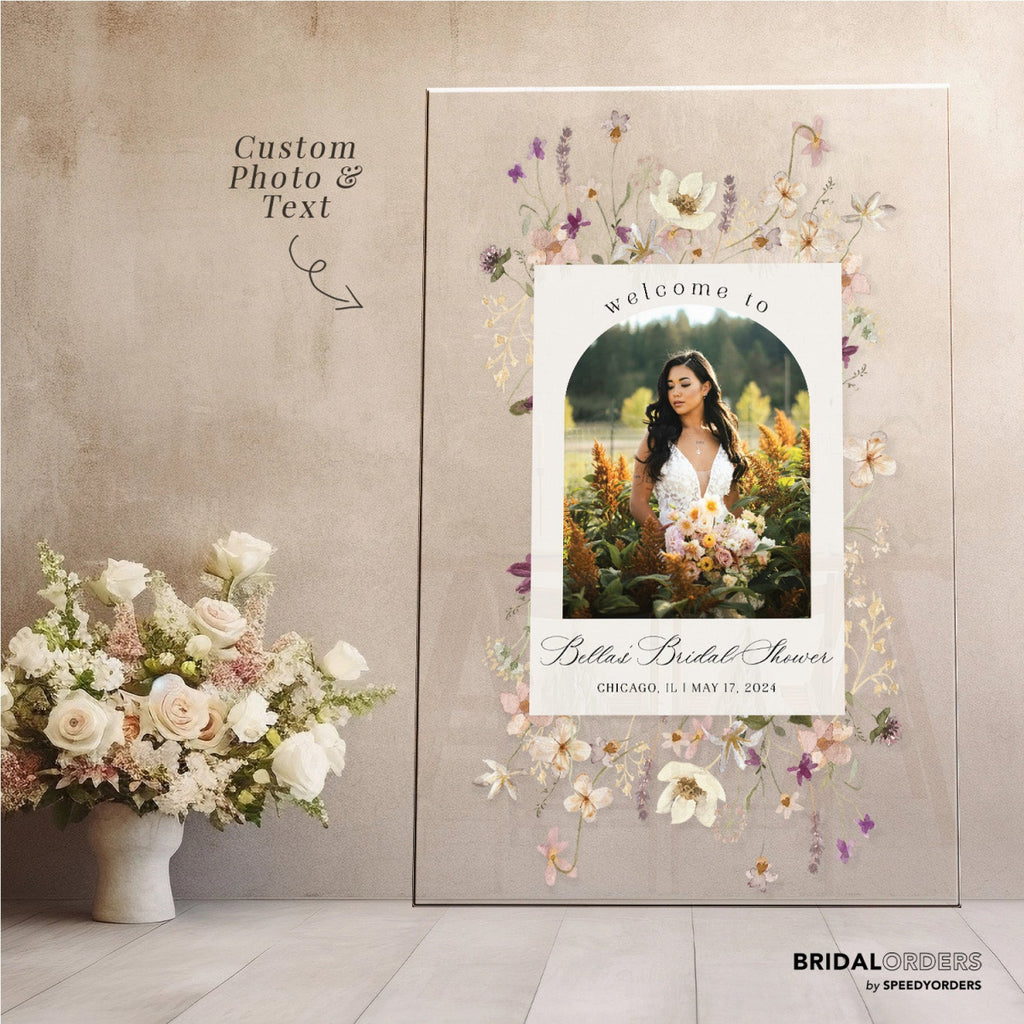 Wildflowers Bridal Shower Sign, Bridal Shower Photo Sign - SpeedyOrders