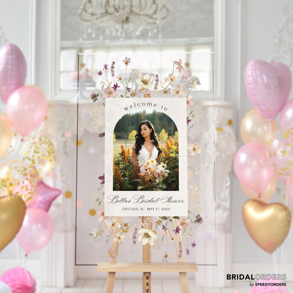 Wildflowers Bridal Shower Sign, Bridal Shower Photo Sign - SpeedyOrders