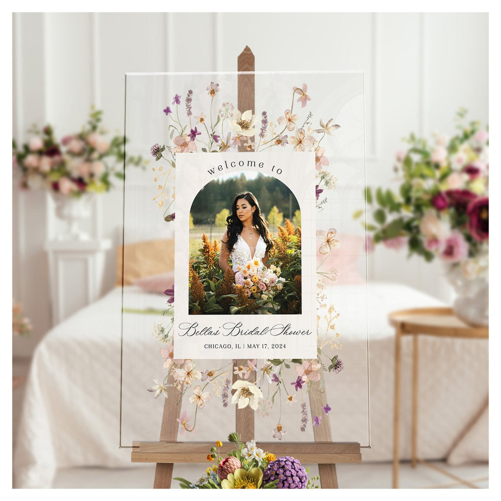 Wildflowers Bridal Shower Sign, Bridal Shower Photo Sign - SpeedyOrders