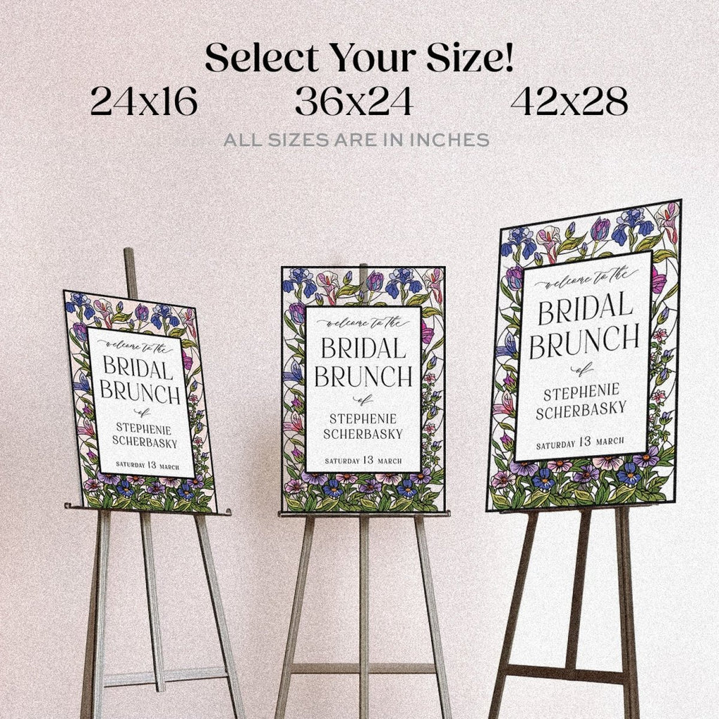 Wildflowers Bridal Shower Sign, Custom Wildflower Bridal Brunch Welcome Sign - SpeedyOrders