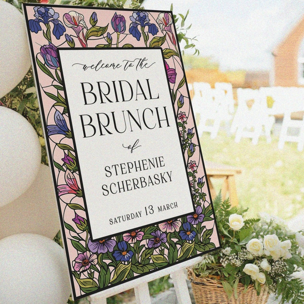 Wildflowers Bridal Shower Sign, Custom Wildflower Bridal Brunch Welcome Sign - SpeedyOrders