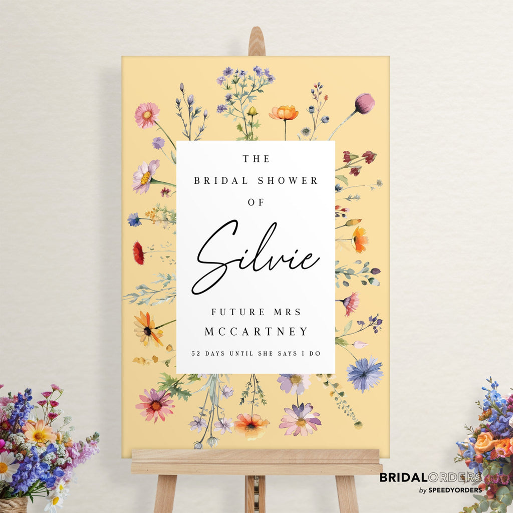 Wildflowers Bridal Shower Sign, Future Mrs Bridal Shower Sign, - SpeedyOrders