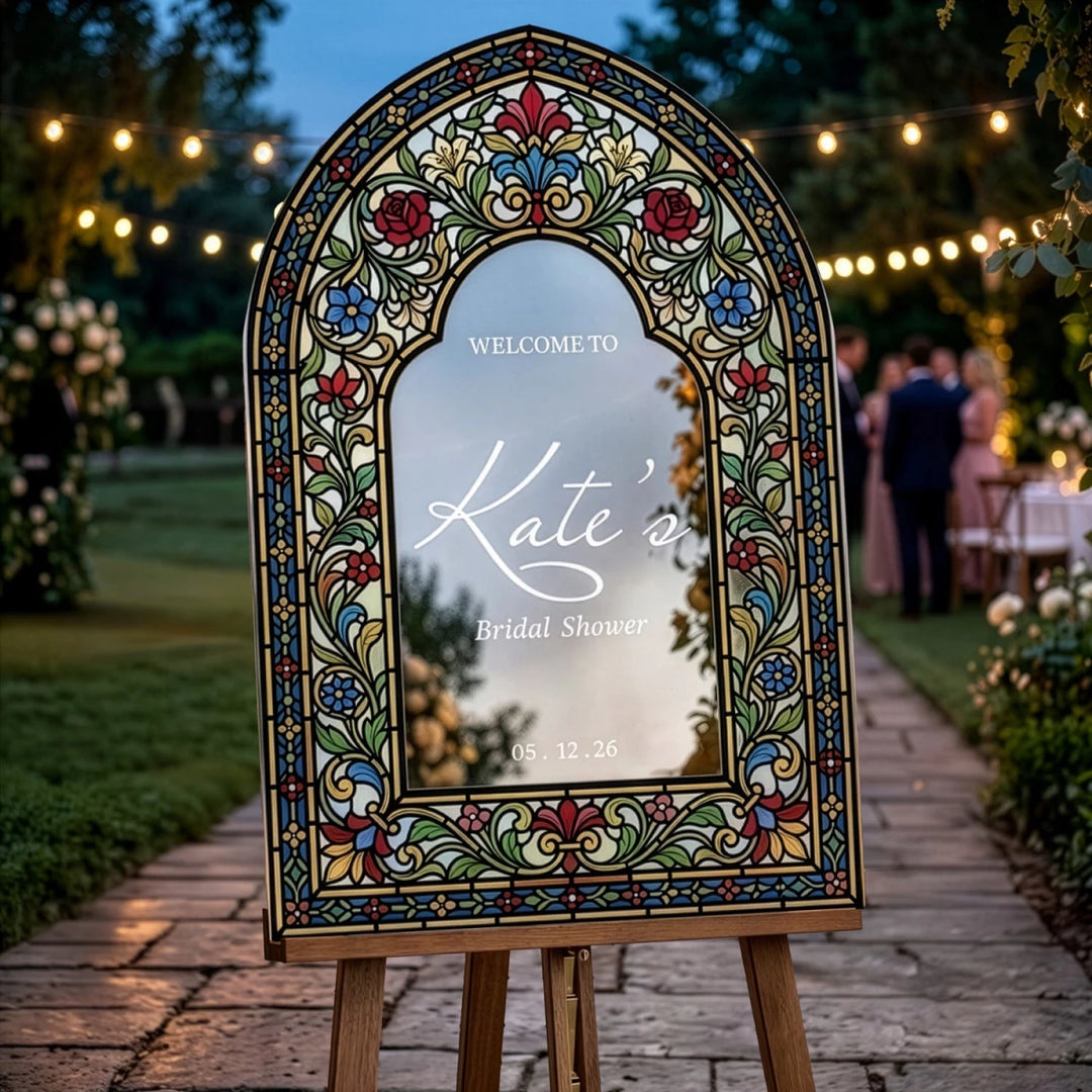Wildflowers Bridal Shower Sign — Stained Glass - SpeedyOrders