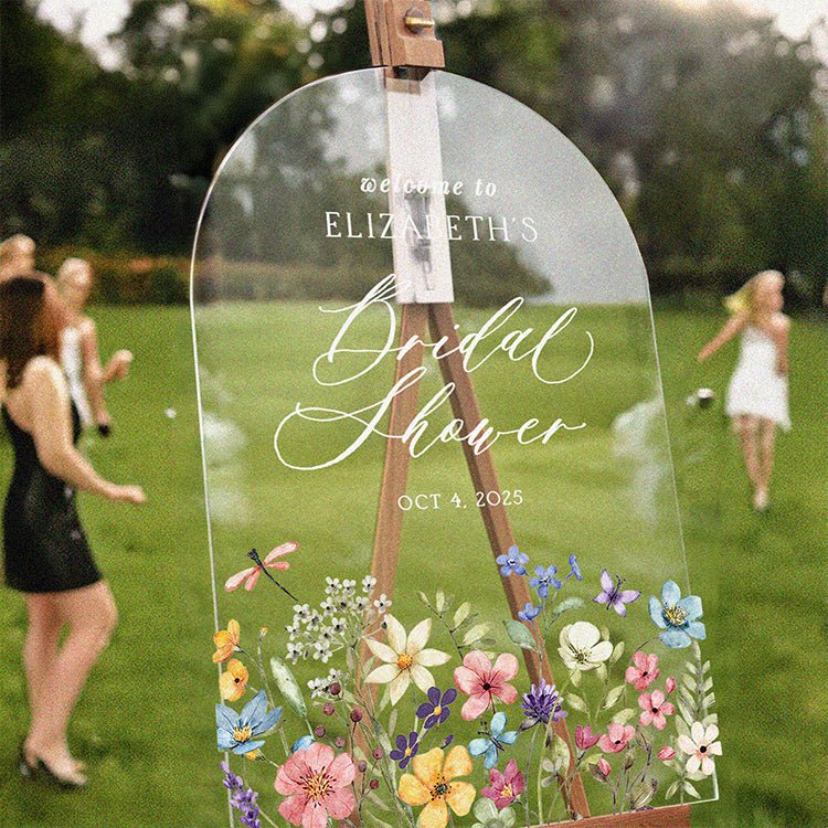Wildflowers Bridal Shower Sign, Wild Flowers Bridal Shower Welcome Sign - SpeedyOrders