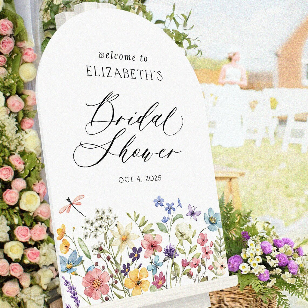 Wildflowers Bridal Shower Sign, Wild Flowers Bridal Shower Welcome Sign - SpeedyOrders