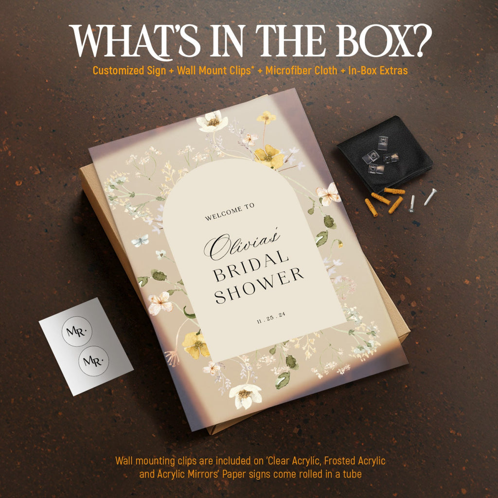 Wildflowers Bridal Shower Sign, Wildflower Bridal Shower Welcome Sign - SpeedyOrders