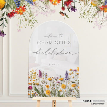 Wildflowers Bridal Shower Sign, Wildflower Bridal Shower Welcome Sign - SpeedyOrders