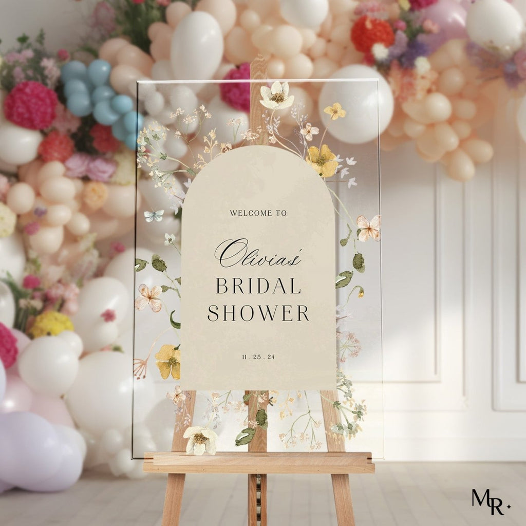 Wildflowers Bridal Shower Sign, Wildflower Bridal Shower Welcome Sign - SpeedyOrders