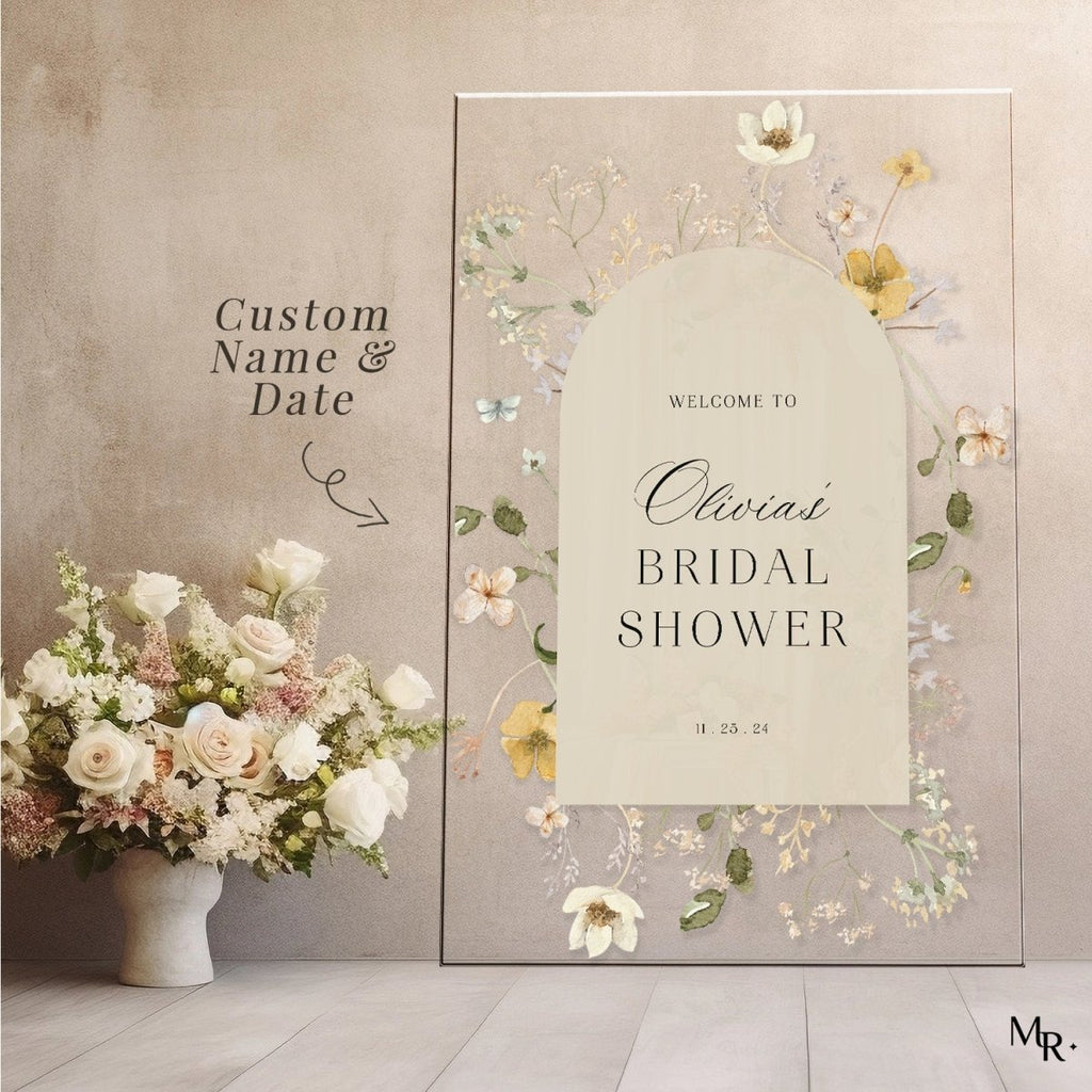 Wildflowers Bridal Shower Sign, Wildflower Bridal Shower Welcome Sign - SpeedyOrders