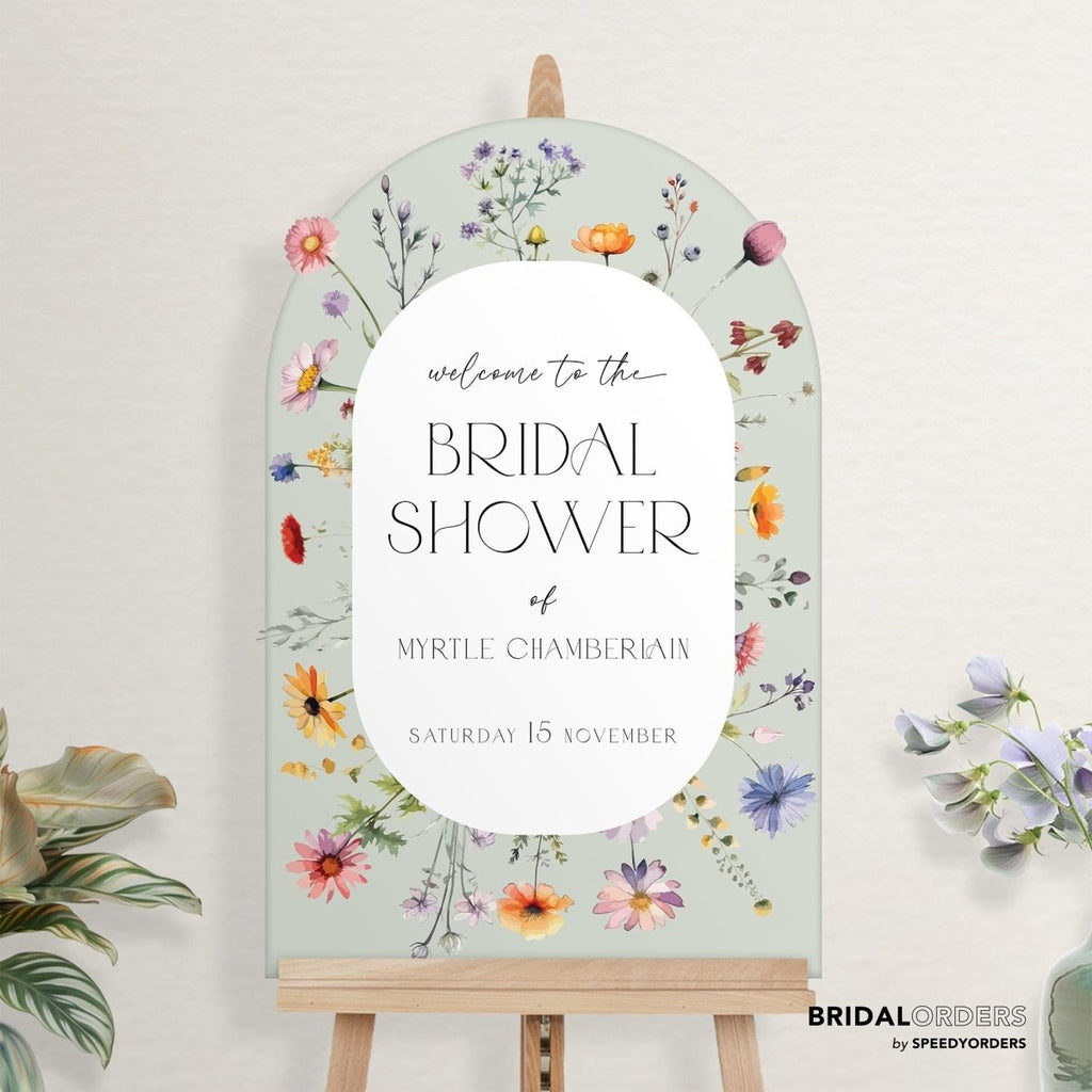 Wildflowers Bridal Shower Welcome Sign, Wildflowers Sign - SpeedyOrders