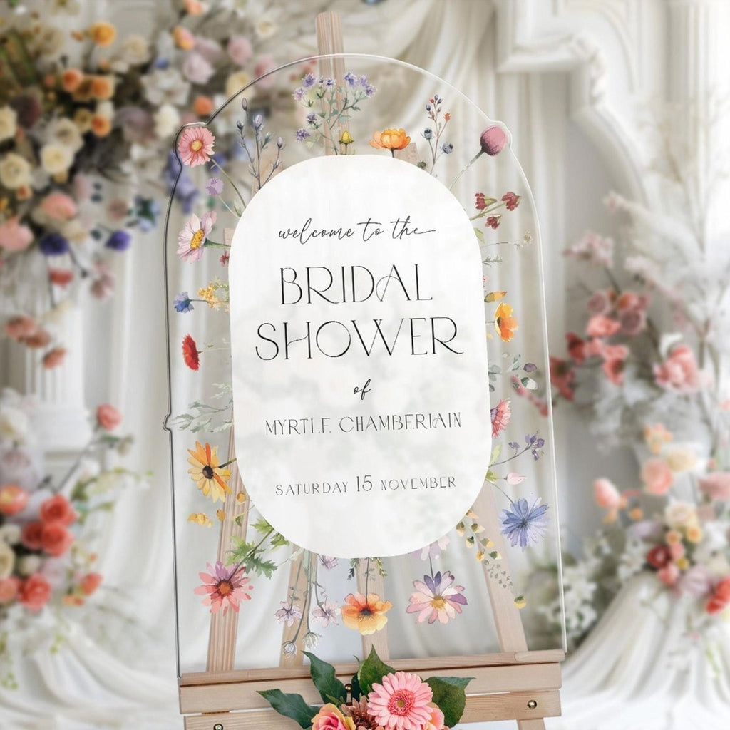 Wildflowers Bridal Shower Welcome Sign, Wildflowers Sign - SpeedyOrders