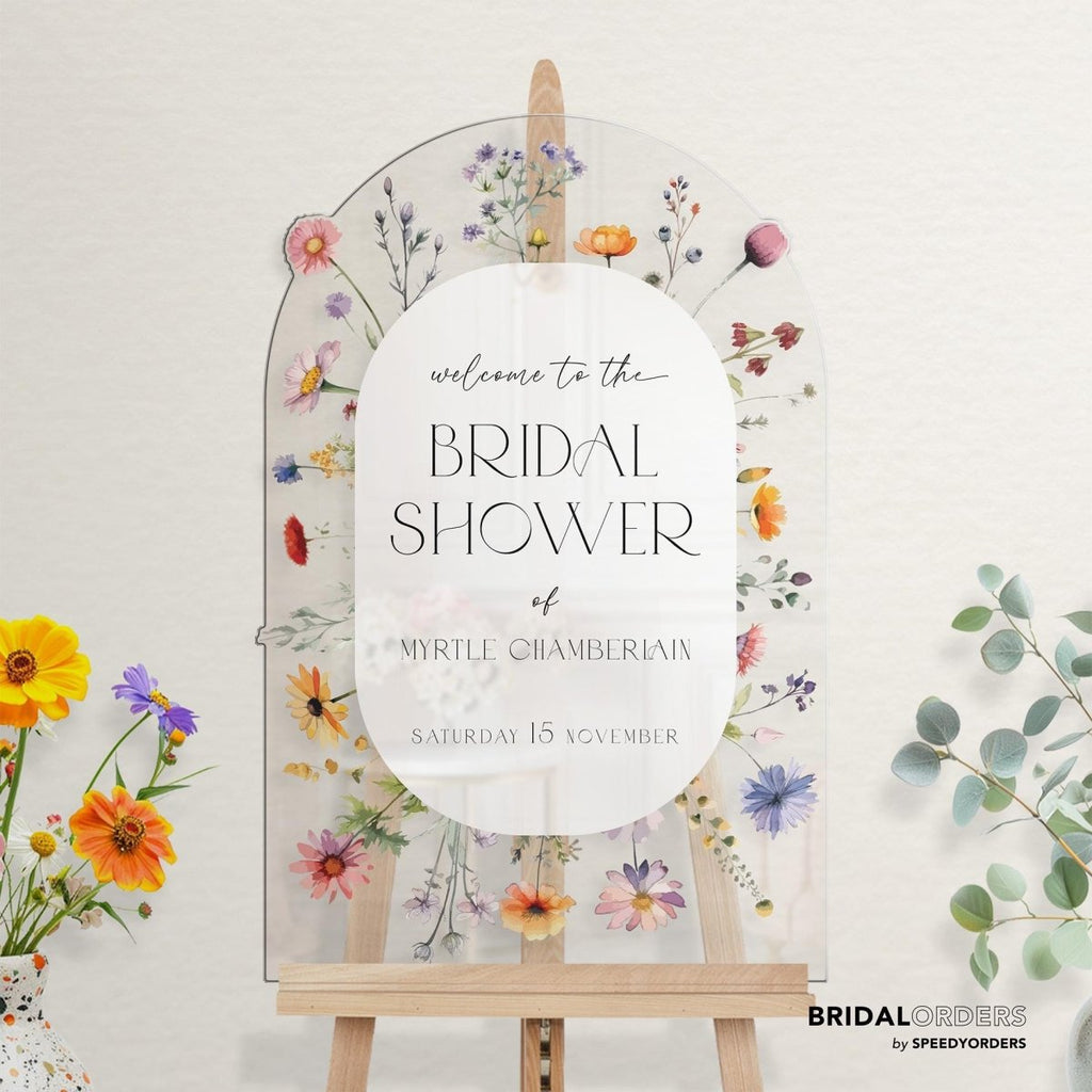 Wildflowers Bridal Shower Welcome Sign, Wildflowers Sign - SpeedyOrders