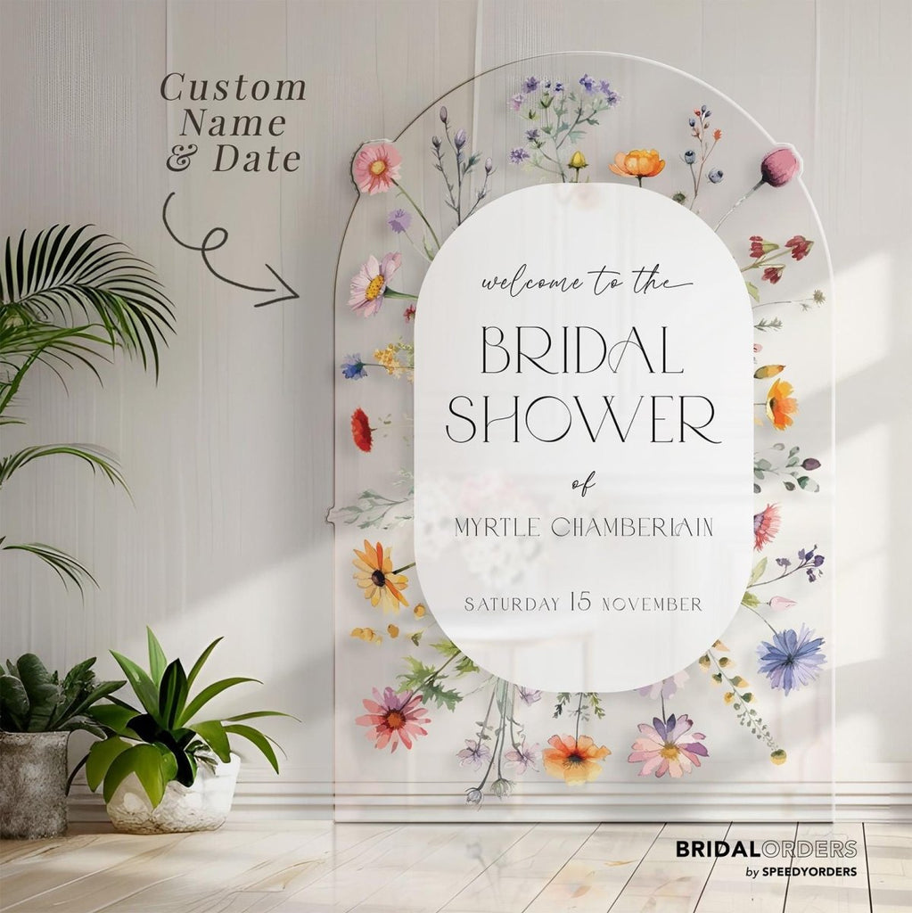 Wildflowers Bridal Shower Welcome Sign, Wildflowers Sign - SpeedyOrders