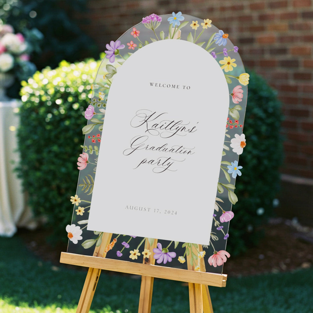 Wildflowers Graduation Welcome Sign - SpeedyOrders