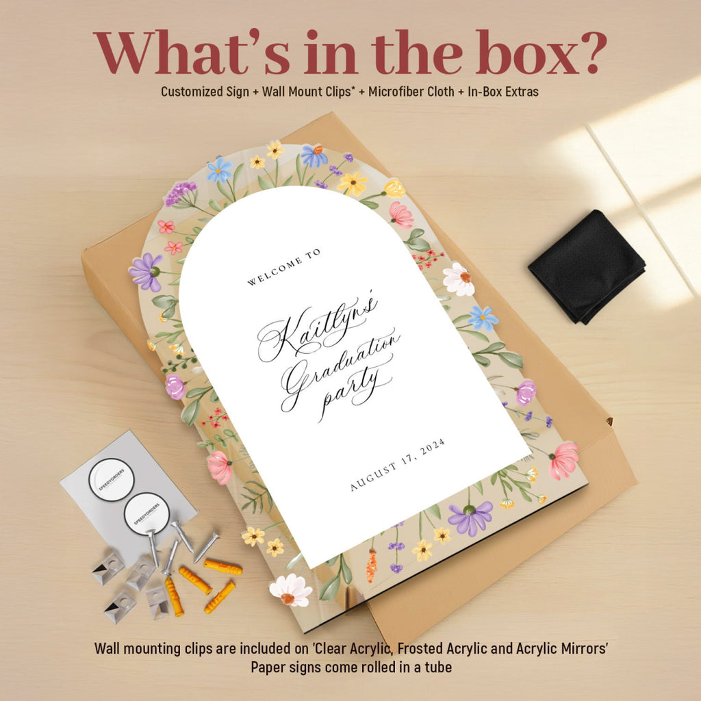 Wildflowers Graduation Welcome Sign - SpeedyOrders