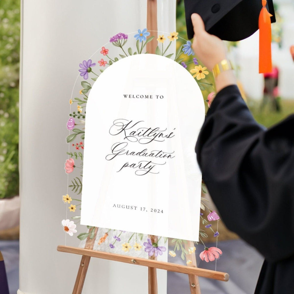 Wildflowers Graduation Welcome Sign - SpeedyOrders