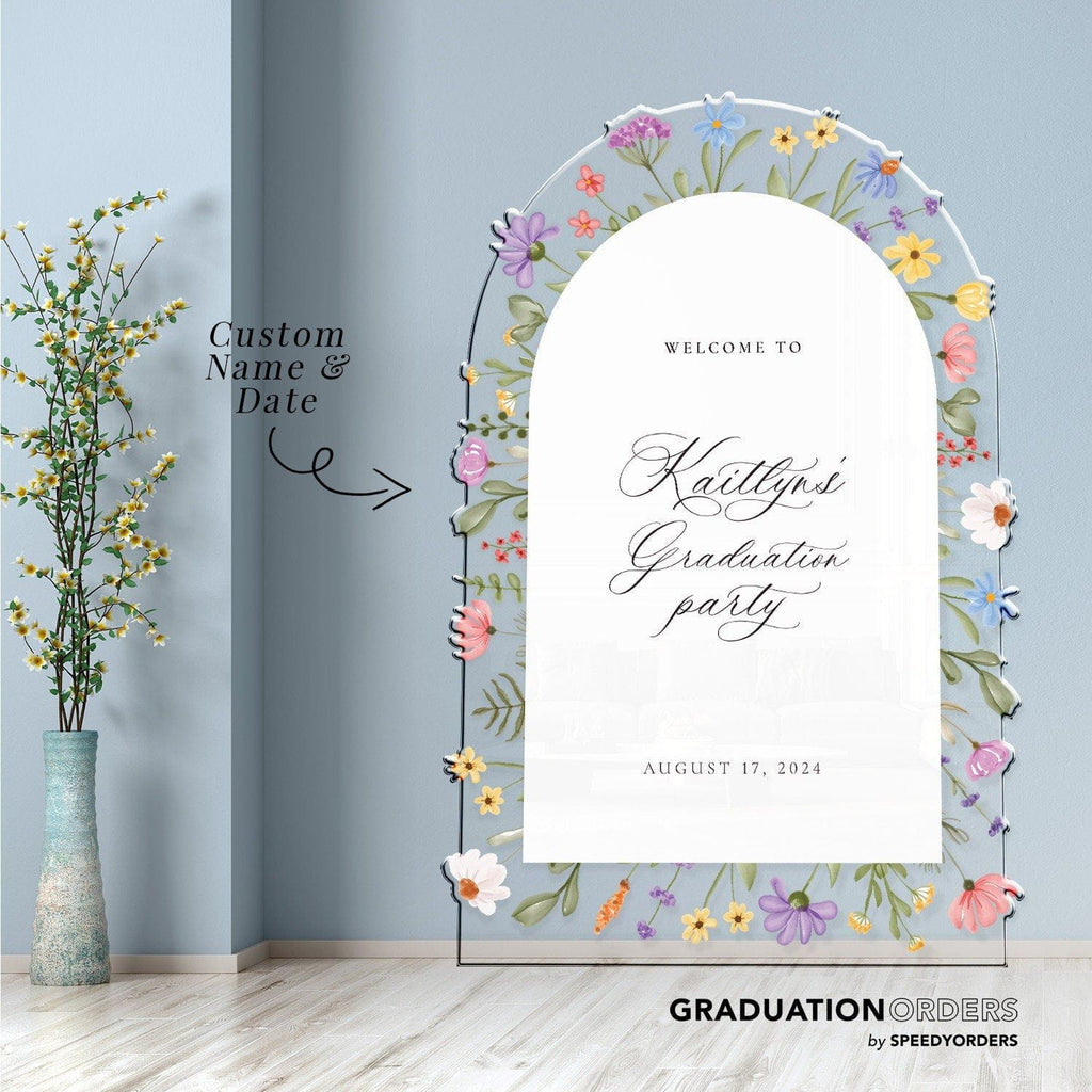 Wildflowers Graduation Welcome Sign SpeedyOrders