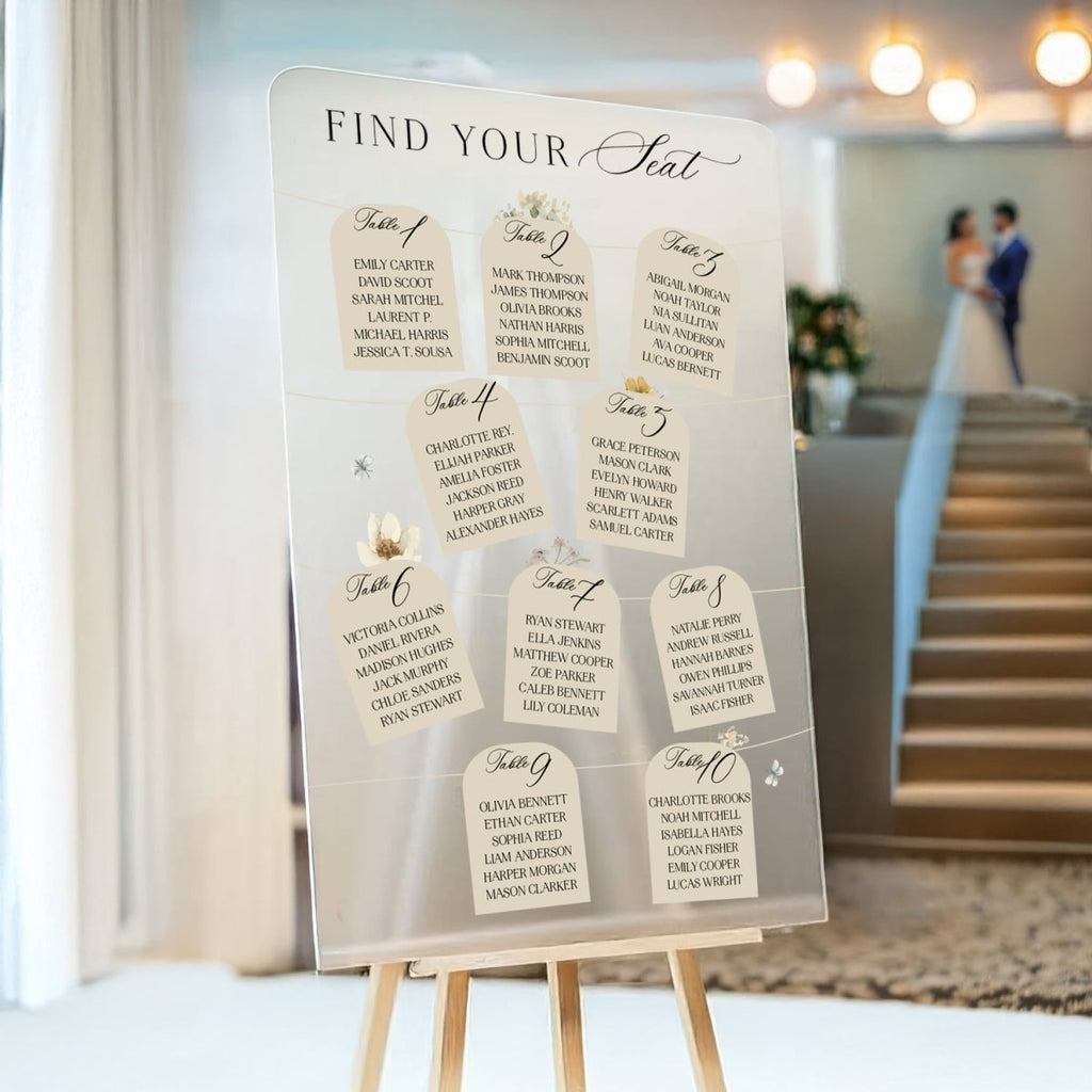 Wildflowers Wedding Bundle Set, Floral Wedding Welcome Sign Bundle, Seating Chart, Order Of Events and Table Signs - SpeedyOrders