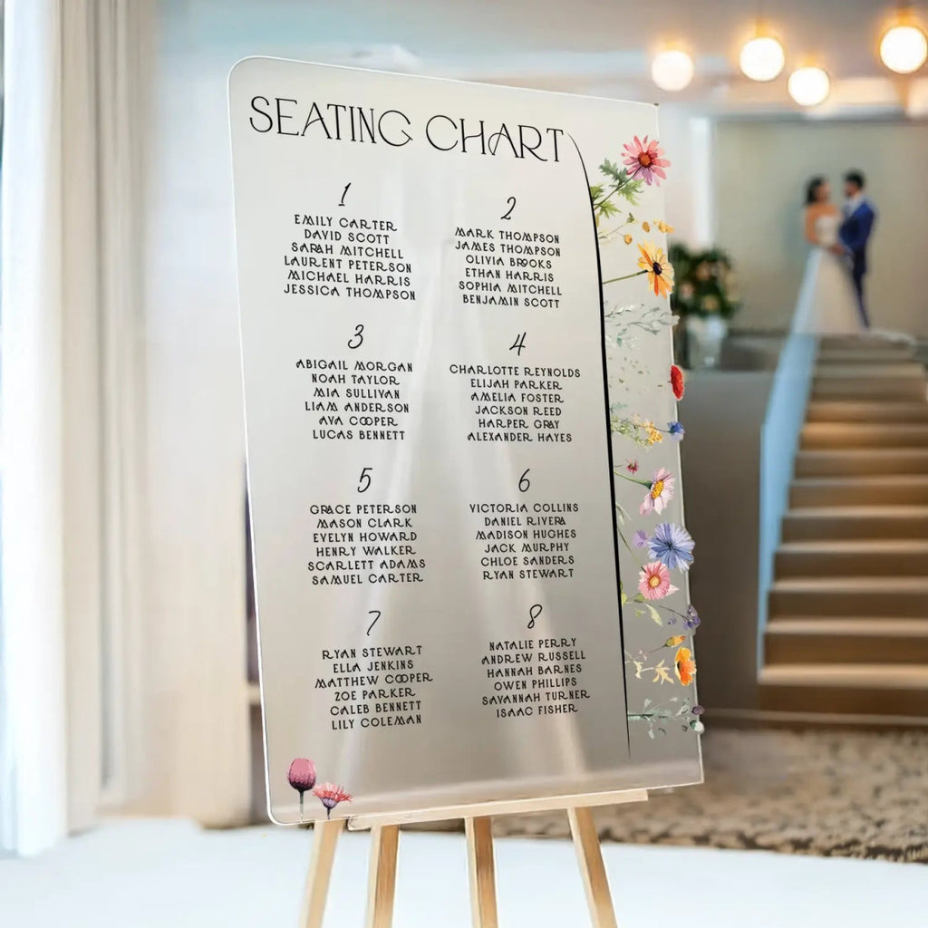 Wildflowers Wedding Bundle Set, Wedding Sign Bundle, Seating Chart, Order Of Events and Table Signs - SpeedyOrders