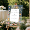 Wildflowers Wedding Sign, Floral Wedding Welcome Sign - SpeedyOrders