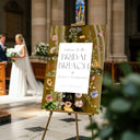 Wildflowers Wedding Sign, Floral Wedding Welcome Sign - SpeedyOrders