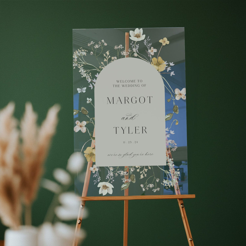 Wildflowers Wedding Sign, Wildflower Wedding Sign - SpeedyOrders