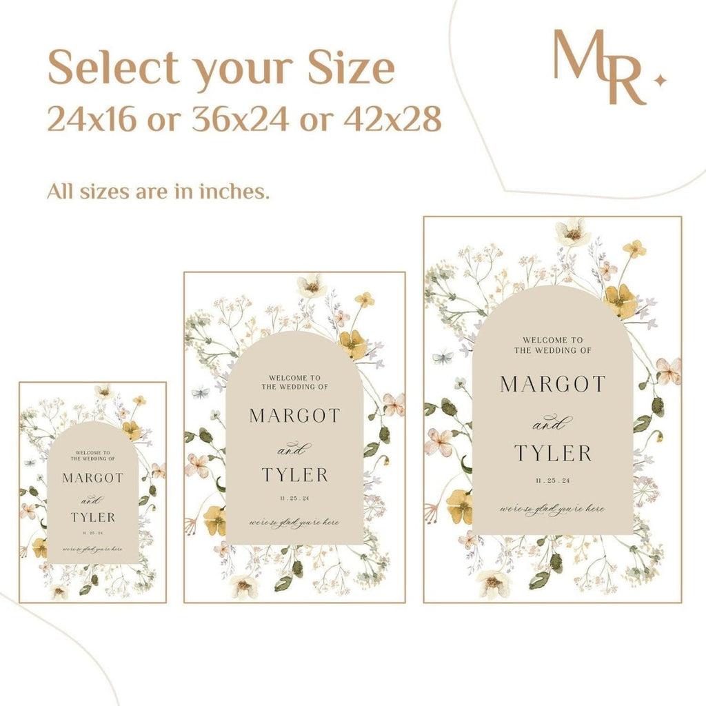 Wildflowers Wedding Sign, Wildflower Wedding Sign - SpeedyOrders