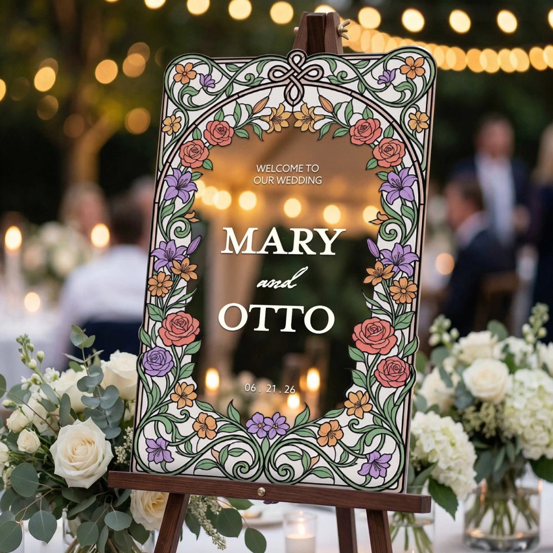 Wildflowers Welcome To Our Wedding Sign - SpeedyOrders
