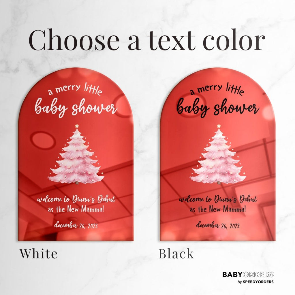 Winter Baby Shower Welcome Sign, Christmas Baby Shower Sign - SpeedyOrders