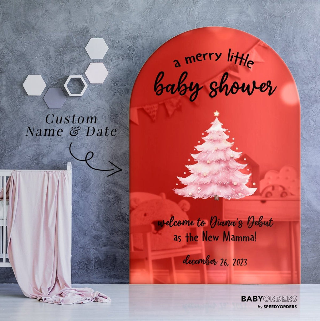 Winter Baby Shower Welcome Sign, Christmas Baby Shower Sign - SpeedyOrders