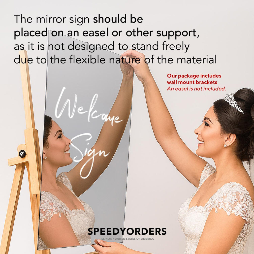 Winter Blue Rose Wedding Welcome Sign - SpeedyOrders