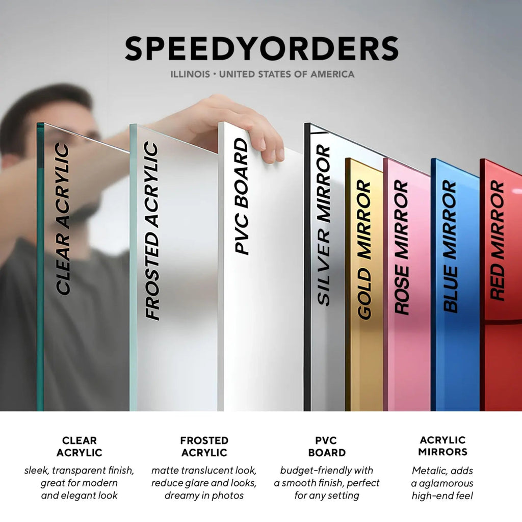 Winter Blue Rose Wedding Welcome Sign - SpeedyOrders