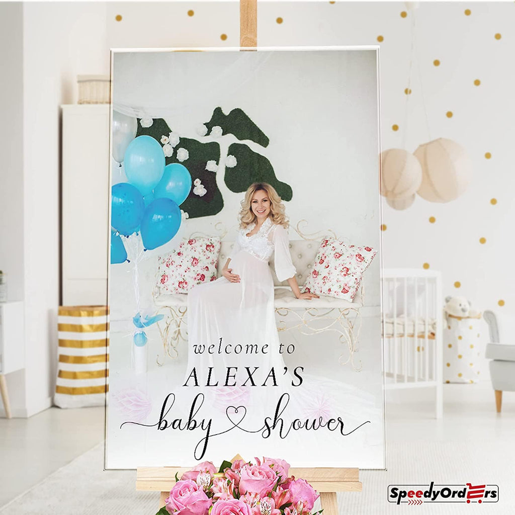 Baby Shower Welcome Sign with Photo SpeedyOrders