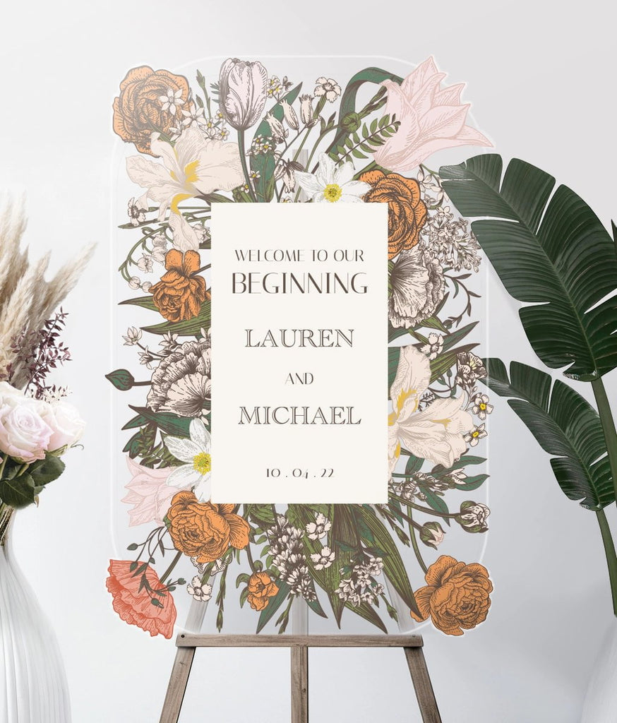 Floral Elegance: Personalized Warm Wedding Welcome SpeedyOrders